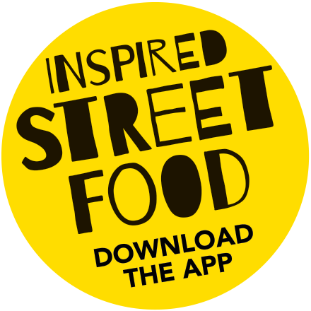 street food roundel isolated